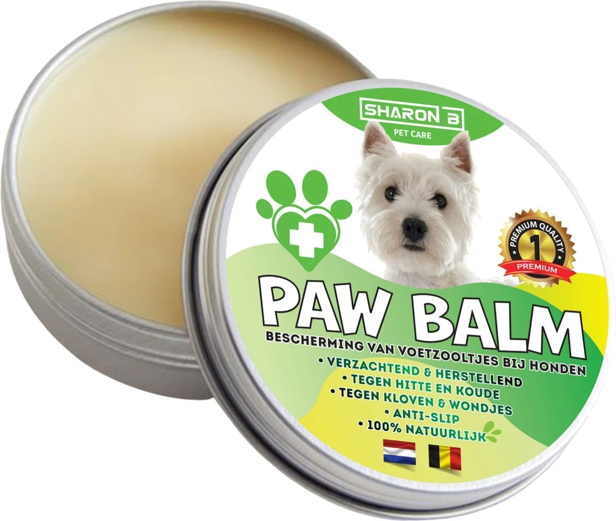 100% Natuurlijke Potenbalsem - Paw Balm - Voor Honden Tot 15 Kg - Beschermt Voetzooltjes - Tegen Kloven, Wondjes, Ontstekingen 1 100% Natuurlijke Potenbalsem - Paw Balm - Voor Honden Tot 15 Kg - Beschermt Voetzooltjes - Tegen Kloven, Wondjes, Ontstekingen