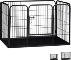 MaxxPet Puppyren - Hondenbench - Puppykennel - Hondenren - 125 X 78 X 80 Cm - Zwart 18 MaxxPet Puppyren - Hondenbench - Puppykennel - Hondenren - 125 X 78 X 80 Cm - Zwart -Huisdierbenodigdheden 1200x1019 1