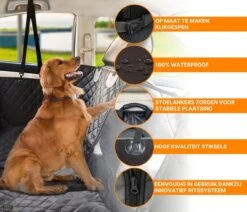 Merkloos Premium Quality Hondendeken Auto Achterbank En Kofferbak - Met Kijkvenster En Opbergvak - 100% Waterbestendig En Vuilafstotend - Veiligheid - Hoge Kwaliteit Duurzaam Materiaal - Met Gratis Verstelbare Riemen - Beschermhoes Auto - Hondendeken - Puppy -Huisdierbenodigdheden 1200x1028