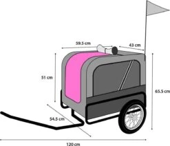 Flamingo - Hondenfietskar Doggy Liner Romero - Rood - 60x43x51cm -Huisdierbenodigdheden 1200x1029 6
