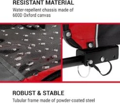 Klarfit Husky Race Hondenfietskar 282 Liter - 75 X 85 X 137 Cm (BxHxD) - Past Bij Alle Fietsen Met 26-28" - Belastbaarheid Van 40 Kg -Huisdierbenodigdheden 1200x1032 2