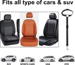 Merkloos Autogordel Voor Hond - Hondengordel Voor In De Auto – Verstelbare Hondengordel - Veiligheid Voor Hond – Hondenriem - Zwart -Huisdierbenodigdheden 1200x1032 6