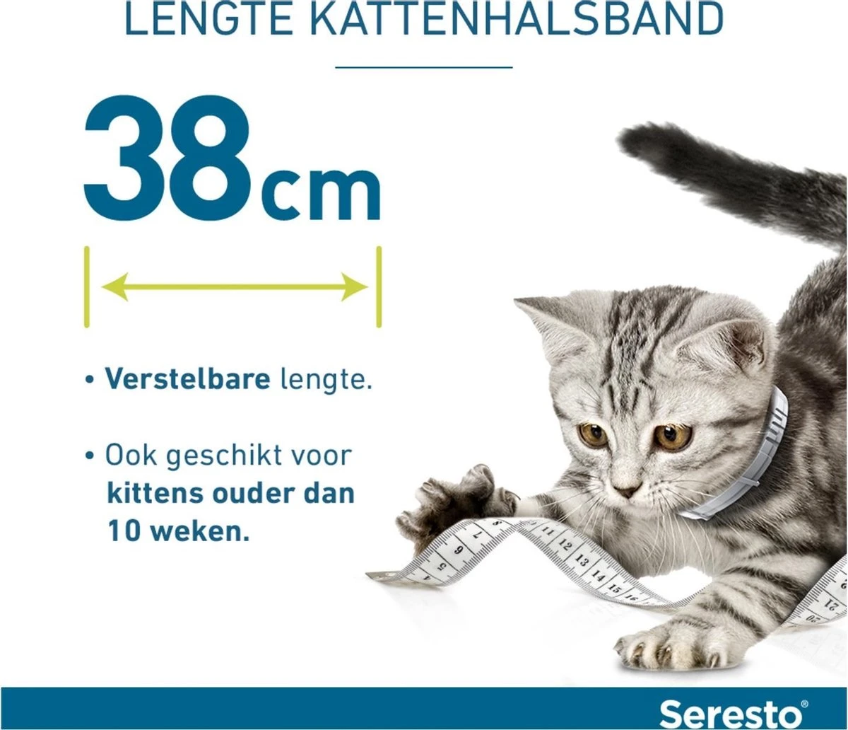 Seresto Teken- En Vlooienband - Anti Tekenmiddel - Kat - 38 Cm 14 Seresto Teken- En Vlooienband - Anti Tekenmiddel - Kat - 38 Cm - Afbeelding 14