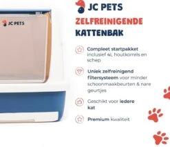 JC Pets Premium Kattenbak Systeem - Inclusief 2.5KG / 4L Kattenbakvulling - Zelfreinigend -Huisdierbenodigdheden 1200x1037 9