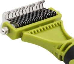 Hondenborstel - Dubbelzijdig Ontharing Tool - Herbruikbare Honden & Kattenvachtkam - Huisdier Grooming - 1 Stuk - Groen -Huisdierbenodigdheden 1200x1044
