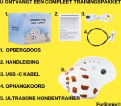 Merkloos Ultrasone Hondentrainer - Anti Blafapparaat | Anti Blaf Apparaat | Anti Blafband | Dierendag | Trainer | Design | Schelp | Retro | Blafband Voor Honden -Huisdierbenodigdheden 1200x1046