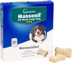 Mansonil All Worm Tasty Ontworming Tabletten Hond 2 Tabletten -Huisdierbenodigdheden 1200x1053