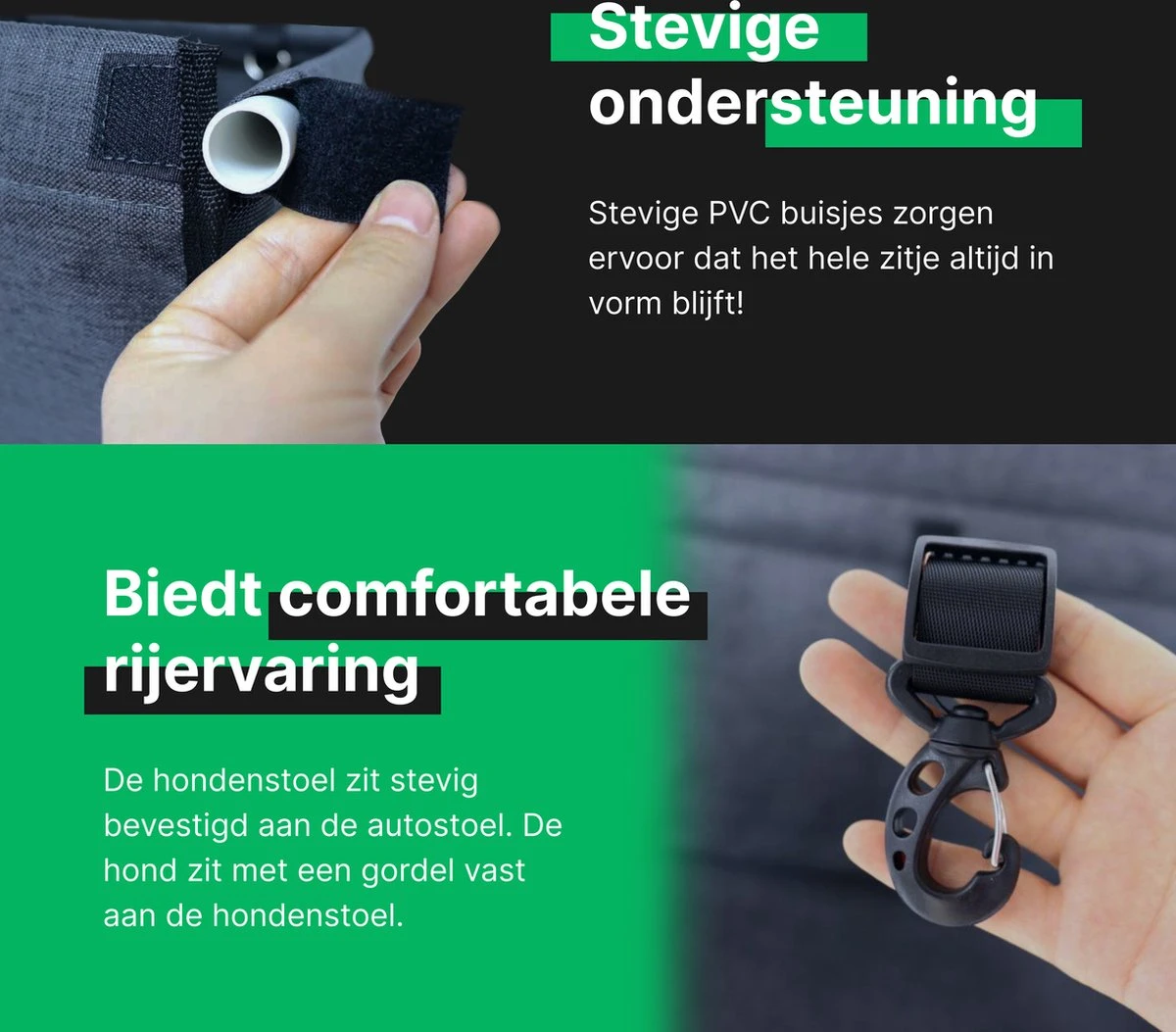 Luxe Hondenstoel Auto – Donkergrijs - Autostoel Hond – Hondenmand Voor In De Auto – Autozitje – LumifyMe - 40 X 34 X 25 Cm 5 Luxe Hondenstoel Auto – Donkergrijs - Autostoel Hond – Hondenmand Voor In De Auto – Autozitje – LumifyMe - 40 X 34 X 25 Cm - Afbeelding 5