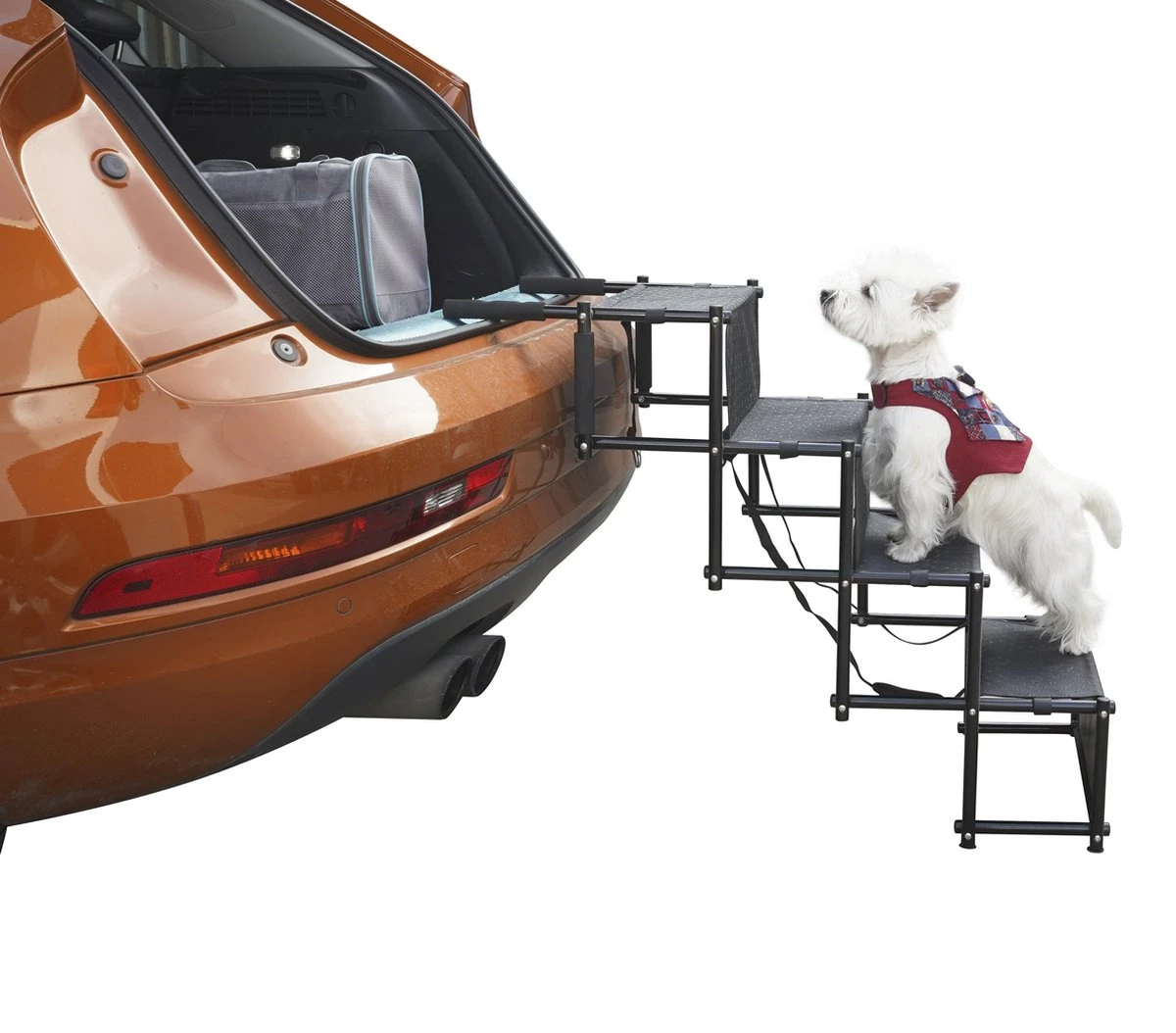 Hondentrap Inklapbaar - Extra Stevig Loopplank Hond Voor Auto - Veilig Trap Voor Hond - Anti Slip Met Coating - Zwart Deluxe 12 Hondentrap Inklapbaar - Extra Stevig Loopplank Hond Voor Auto - Veilig Trap Voor Hond - Anti Slip Met Coating - Zwart Deluxe - Afbeelding 12