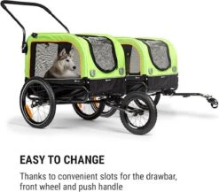 Klarfit Corgi 2-in-1 Hondenaanhanger & Hondenbuggy - Hondenfietskar Geschikt Voor Alle Fietsen Met 26-28" Banden - Voor Kleine Tot Middelgrote Honden -Huisdierbenodigdheden 1200x1055 1