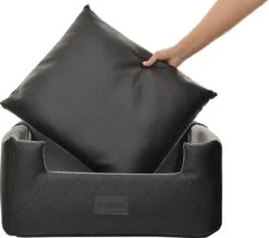 Mia Lux - Autostoel Voor Hond - 57x50cm - Wasbaar - Hondenmand Auto - Handgemaakt - Zwart -Huisdierbenodigdheden 1200x1058 4