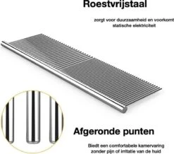Merkloos Anti-Klit- Kam - Haarverwijderaar Voor Huisdieren - Pijnloos - Roestvrijstaal - Huisdiervriendelijk -Huisdierbenodigdheden 1200x1059