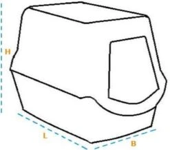 Trixie Berto Kattenbak Overdekt Met Zeef Scheidingssysteem Taupe - 59X39X42 CM -Huisdierbenodigdheden 1200x1061 17