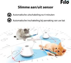 Filo Elektrisch Rijdend Kattenspeelgoed Met Laser - Rijdend Kattenspeeltje - Automatisch Interactief Speelgoed Katten - Kattencadeaus - Elektronisch Speelgoed Kittens - Kat - Kitten - Laserspeelgoed - Kado -Huisdierbenodigdheden 1200x1061 18