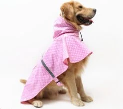 Waterproof Honden Regenjas Maat M - Poncho Voor Honden Met Reflectie Strip - ROZE -Huisdierbenodigdheden 1200x1062 5