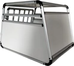 Topmast Autobench Aluminium - Reisbench Hond - 82 X 61 X 62 CM - Transportbench - Ronde Buizen - Lichtgrijs -Huisdierbenodigdheden 1200x1065 10