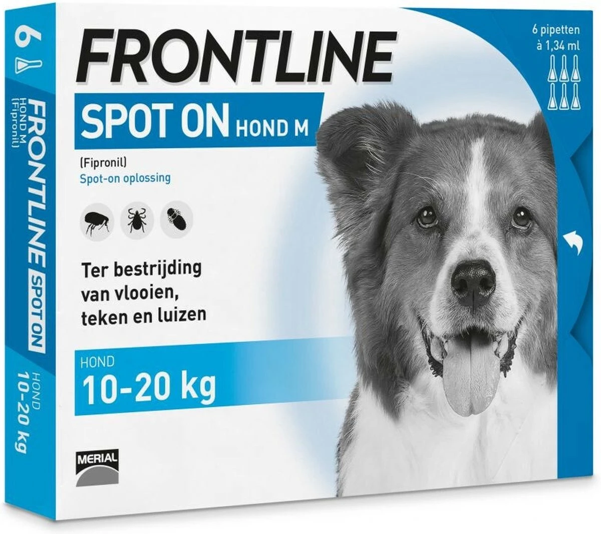 Frontline Spot-On M Anti Vlooienmiddel - Hond - 4 Pipetten 1 Frontline Spot-On M Anti Vlooienmiddel - Hond - 4 Pipetten