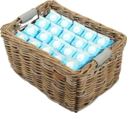 Basil Dorset Fietsmand L - Voor - Rotan - Grijs - Large -Huisdierbenodigdheden 1200x1072 2
