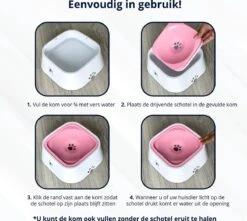 Lovely Pets - Drinkbak Hond - Drinkbak Voor Honden - Waterbak - Anti Knoei - Verminderd Slobberen - Onderweg - Hond - Drinkbak - Huisdier - Water Bowl - Roadrefresher - LARGE - Roze -Huisdierbenodigdheden 1200x1072 3