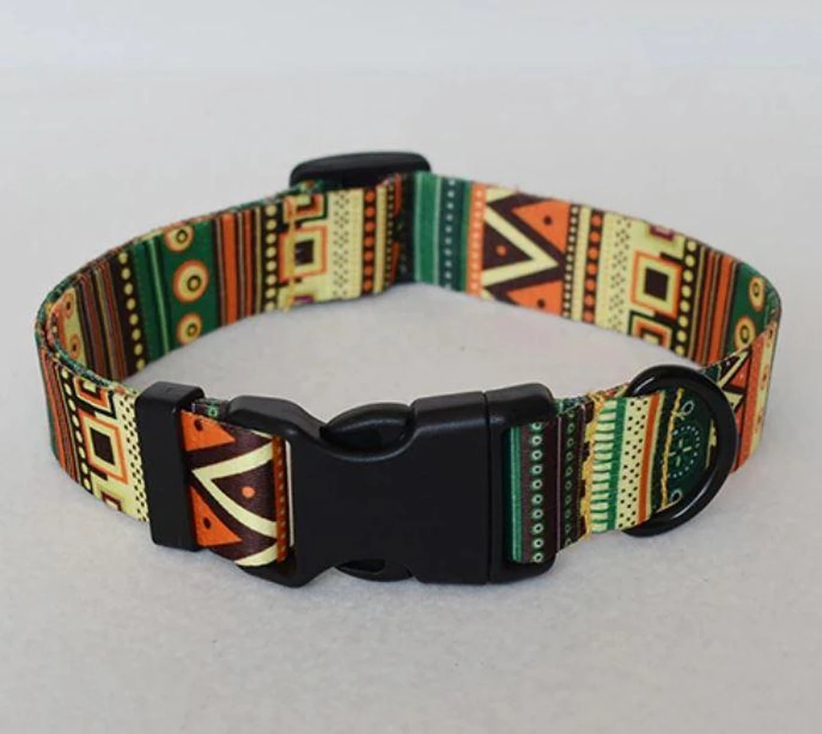 Halsband Hond Kleuren Aztec Print - Leiband - Verstelbaar - Motief - Katoen - Maat M - 27 Tot 41 Cm 2 Halsband Hond Kleuren Aztec Print - Leiband - Verstelbaar - Motief - Katoen - Maat M - 27 Tot 41 Cm - Afbeelding 2