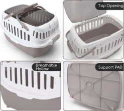 Nobleza 41WSJ - Reisbench - Reismand - Transportbox - 58 X 40 X 42.5 Cm - Grijs -Huisdierbenodigdheden 1200x1075 8