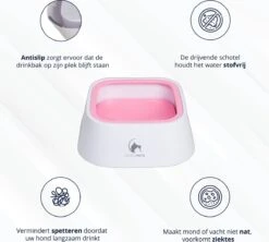 Lovely Pets - Drinkbak Hond - Drinkbak Voor Honden - Waterbak - Anti Knoei - Verminderd Slobberen - Onderweg - Hond - Drinkbak - Huisdier - Water Bowl - Roadrefresher - LARGE - Roze -Huisdierbenodigdheden 1200x1077 4
