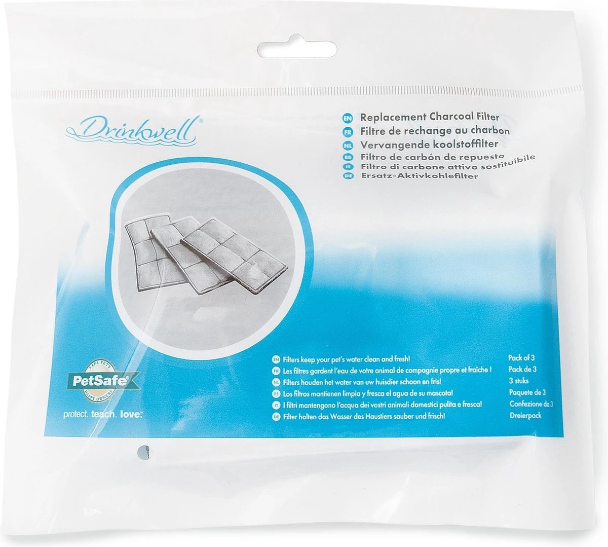PetSafe Drinkwell® Vervangende Koolstoffilters - Voor De Drinkwell Mini En Drinkwell Original - 3 Stuks 4 PetSafe Drinkwell® Vervangende Koolstoffilters - Voor De Drinkwell Mini En Drinkwell Original - 3 Stuks - Afbeelding 4