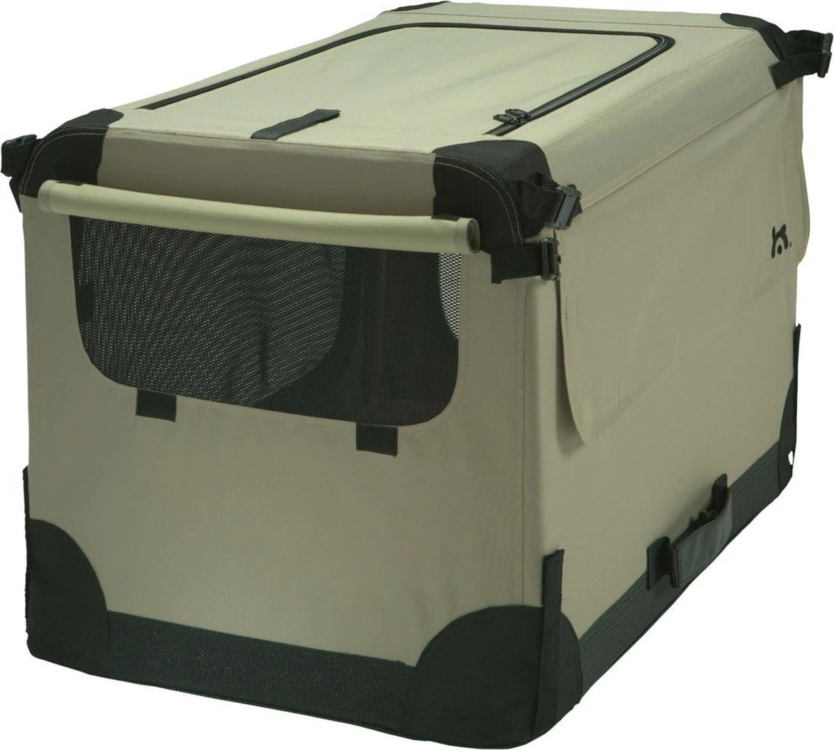 Maelson Soft Kennel - Robuuste Hondenbench Van Zacht Materiaal - Opvouwbare Kennel Met Stevig Stalen Binnenframe - Beige/zwart - XXS / XS / S / M / L / XL / XXL - 72 S 11 Maelson Soft Kennel - Robuuste Hondenbench Van Zacht Materiaal - Opvouwbare Kennel Met Stevig Stalen Binnenframe - Beige/zwart - XXS / XS / S / M / L / XL / XXL - 72 S - Afbeelding 11