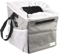 Petspace - Huisdieren Fietstas - Honden Fietsmand - Stuurtas Fiets - Fietsmand Voor Honden - Hondenfietsmand Voorop - Grijs -Huisdierbenodigdheden 1200x1083 4