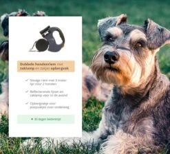 Dubbele Honden Riem – Leiband Hond – Hondenlijn – Looplijn Hond – 2 Honden – 3 Meter – Tot 12kg Per Hond – Reflecterende Lijnen – Met Zaklamp – 360° Draaien – Verstelbaar - Zwart 15 Dubbele Honden Riem – Leiband Hond – Hondenlijn – Looplijn Hond – 2 Honden – 3 Meter – Tot 12kg Per Hond – Reflecterende Lijnen – Met Zaklamp – 360° Draaien – Verstelbaar - Zwart -Huisdierbenodigdheden 1200x1087 4