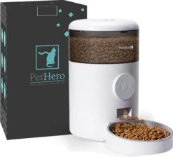 PetHero 7 Voerautomaat Wit - Smartphone Besturing - Automatische Voerbak Voor Kat Of Hond - 4.0 L -Huisdierbenodigdheden 1200x1088 1