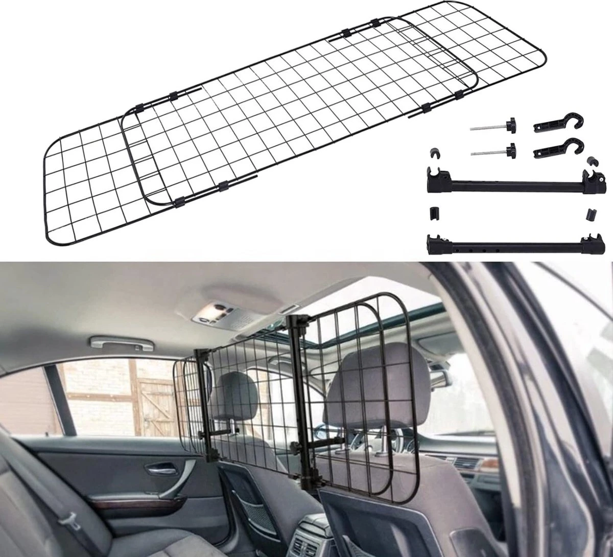 Nobleza RLJ - Hondenrek Auto - Universeel - Autorek Hond - Kofferbak - Bagagerek - Verstelbaar 6 Nobleza RLJ - Hondenrek Auto - Universeel - Autorek Hond - Kofferbak - Bagagerek - Verstelbaar - Afbeelding 6