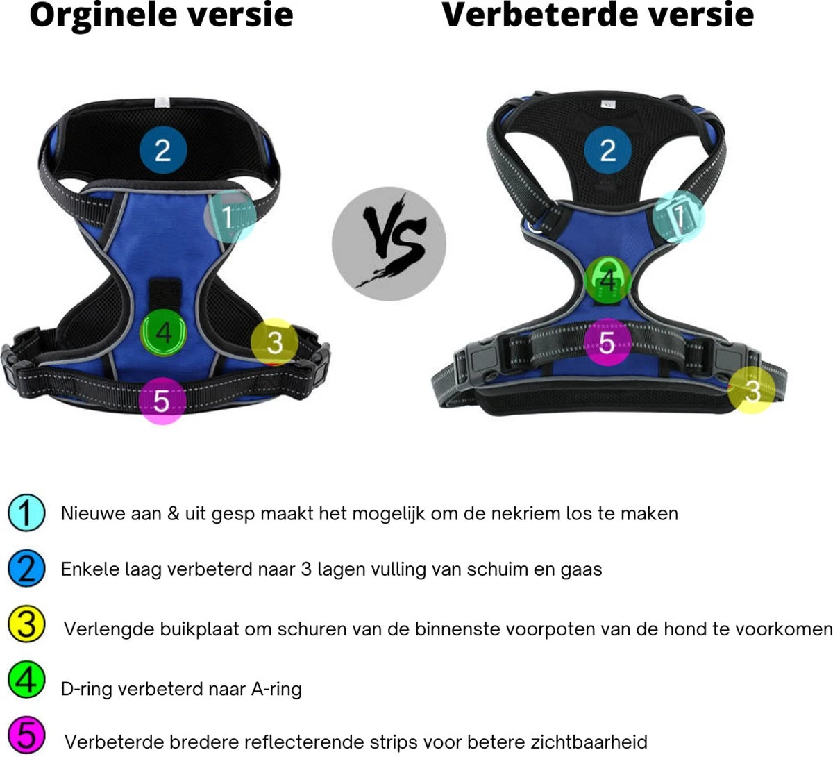 Hondenharnas – Inclusief Hondenriem – Reflecterend – Hondentuig – Hondenriem – Y Tuig Hond - Anti Trek Tuig - Zwart – Maat M 8 Hondenharnas – Inclusief Hondenriem – Reflecterend – Hondentuig – Hondenriem – Y Tuig Hond - Anti Trek Tuig - Zwart – Maat M - Afbeelding 8