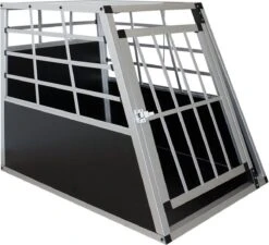 Merkloos Aluminium Hondentransportbox - L