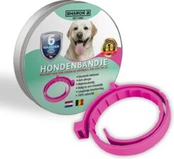 Natuurlijke Vlooienband Voor Honden - Roze - Teken En Vlooien - Zonder Schadelijke Pesticiden - Veilig En Verantwoord - Hondenbandje - Geur Halsband