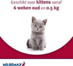Elanco Milbemax Kitten & Kat - Anti Wormenmiddel - 2 Tab 0.5 Tot 2 Kg -Huisdierbenodigdheden 1200x1095 20