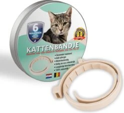 Vlooienband Voor Katten - Creme - 100% Natuurlijk - Zonder Giftige Pesticiden - Vlooien En Teken - Geurhalsband