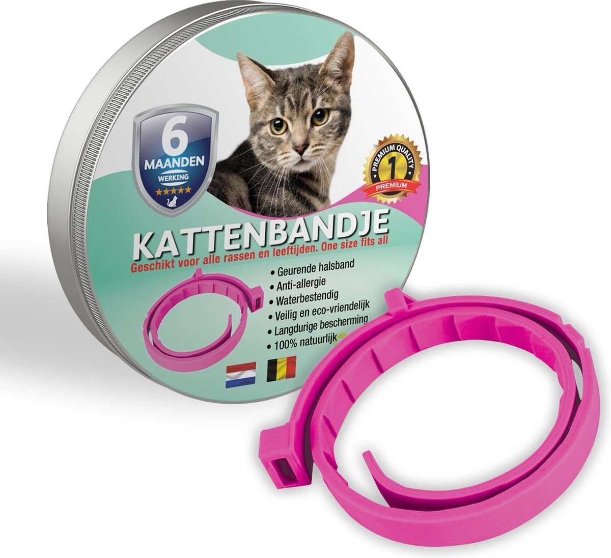 100% Biologische Vlooienband - Katten - Roze - Zonder Fipronil, Flumetrine, Imidaclorid Of Diazinon - Vlooien En Teken - Milieuvriendelijk - Kattenbandje 1 100% Biologische Vlooienband - Katten - Roze - Zonder Fipronil, Flumetrine, Imidaclorid Of Diazinon - Vlooien En Teken - Milieuvriendelijk - Kattenbandje