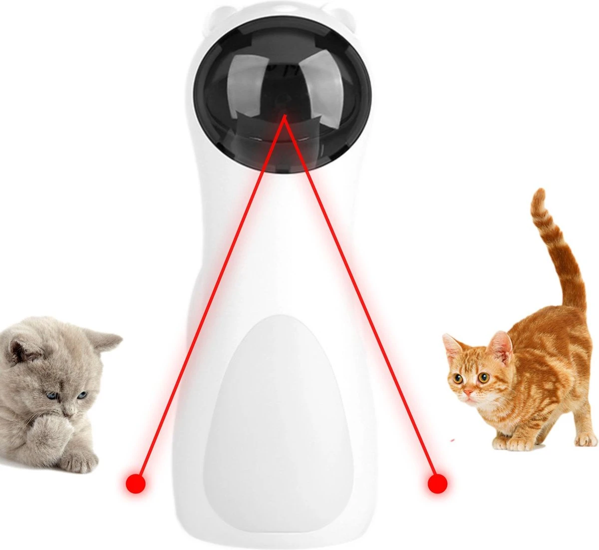Merkloos Automatisch Kattenspeeltje Laser Intelligent Interactief Voor Katten – Laser Kat – 3 Verschillende Standen – Incl. Oplaadkabel – Geruisloze Motor 1 Merkloos Automatisch Kattenspeeltje Laser Intelligent Interactief Voor Katten – Laser Kat – 3 Verschillende Standen – Incl. Oplaadkabel – Geruisloze Motor