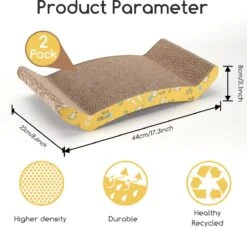 Nobleza 46ZKS - Krabplank Met Catnip - 2 Stuks - 44 X 22 X 12 Cm -Huisdierbenodigdheden 1200x1104 8