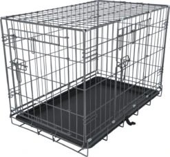 Adori Safety+ Bench Met 2 Deuren Grijs - Hondenbench - 61x43x49 Cm -Huisdierbenodigdheden 1200x1107 11