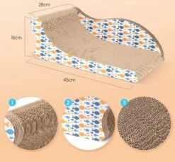 Nobleza 46AL4 - Krabplank - Katten Krabspeelgoed Sofa Krabkarton - 45x28x16CM -Huisdierbenodigdheden 1200x1112 19