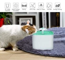 Merkloos Drinkfontein Voor Huisdieren, Water Fontein - Waterdispenser - Waterautomaat Drinkbakken 2L Voor Huisdieren Konijnen - Honden - Katten - Groen -Huisdierbenodigdheden 1200x1112 2