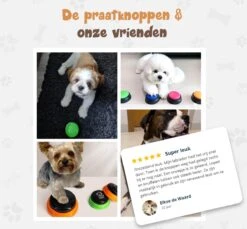 Praatknop Hond – Set Van 4 - Honden Speelgoed – Honden Training – Dogbuttons – Huisdier – Puppy Training - Hondenspeelgoed Intelligentie - Hond Opvoeden -Huisdierbenodigdheden 1200x1113