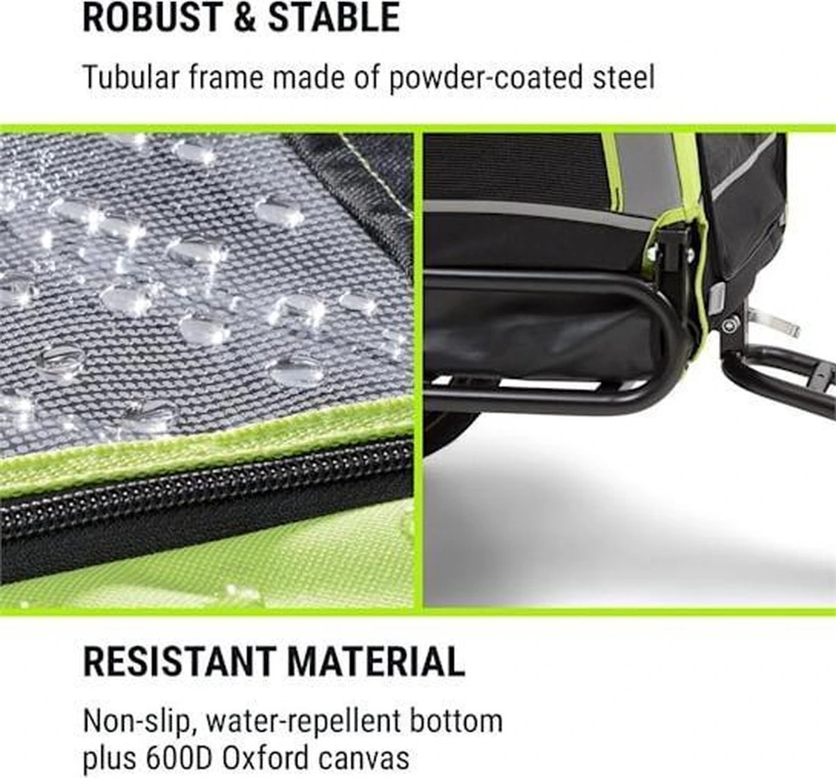 Klarfit Husky Vario 2-in-1 Hondenfietskar Hondenbuggy 240 Liter - Past Bij Alle Fietsen Met 26-28"- 600D Oxford Canvas 5 Klarfit Husky Vario 2-in-1 Hondenfietskar Hondenbuggy 240 Liter - Past Bij Alle Fietsen Met 26-28"- 600D Oxford Canvas - Afbeelding 5