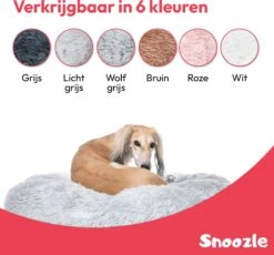 Snoozle Donut Hondenmand - Zacht En Luxe Hondenkussen - Wasbaar - Fluffy - Hondenmanden - 60cm - Lichtgrijs -Huisdierbenodigdheden 1200x1118 12