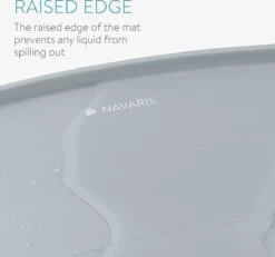 Navaris Siliconen Voederbakmat Voor Katten - Waterdichte Anti-slip Mat Voor Voerbak En Waterbak - 50x32 Cm - In Grijs Kattendesign -Huisdierbenodigdheden 1200x1123 21