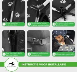 Premium Autostoel Hond – Hondenmand Auto – Reisbench Hond – Autobench Voor Hond – Hondenstoel Auto Pootjesprint -Huisdierbenodigdheden 1200x1125 2