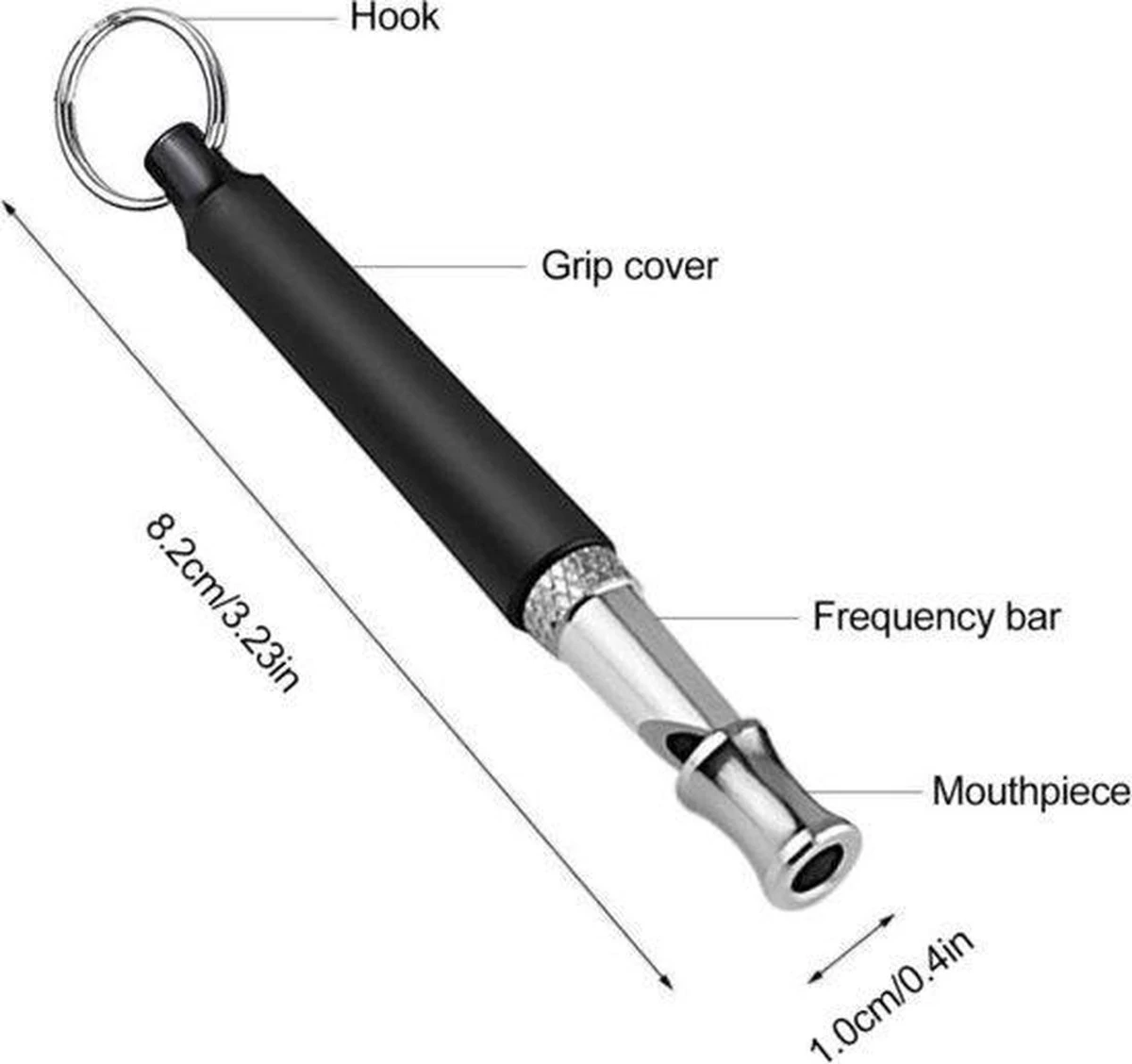 Merkloos Hondenfluitje - Fluitje Voor Honden - Aanpasbare Frequentie 4 Merkloos Hondenfluitje - Fluitje Voor Honden - Aanpasbare Frequentie - Afbeelding 4