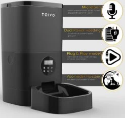 Toivo Voerautomaat Pro - Zwart - 4 Liter - Instelbaar Voedingsschema - Automatische Voerbak - Voerdispenser - Katten En Honden Voerautomaten -Huisdierbenodigdheden 1200x1129 1